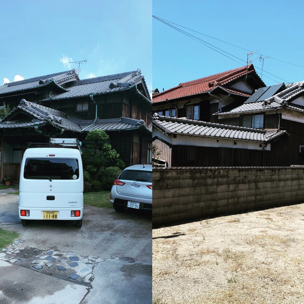 入母屋屋根 2棟の葺き替え工事 計180坪｜大規模な瓦屋根工事